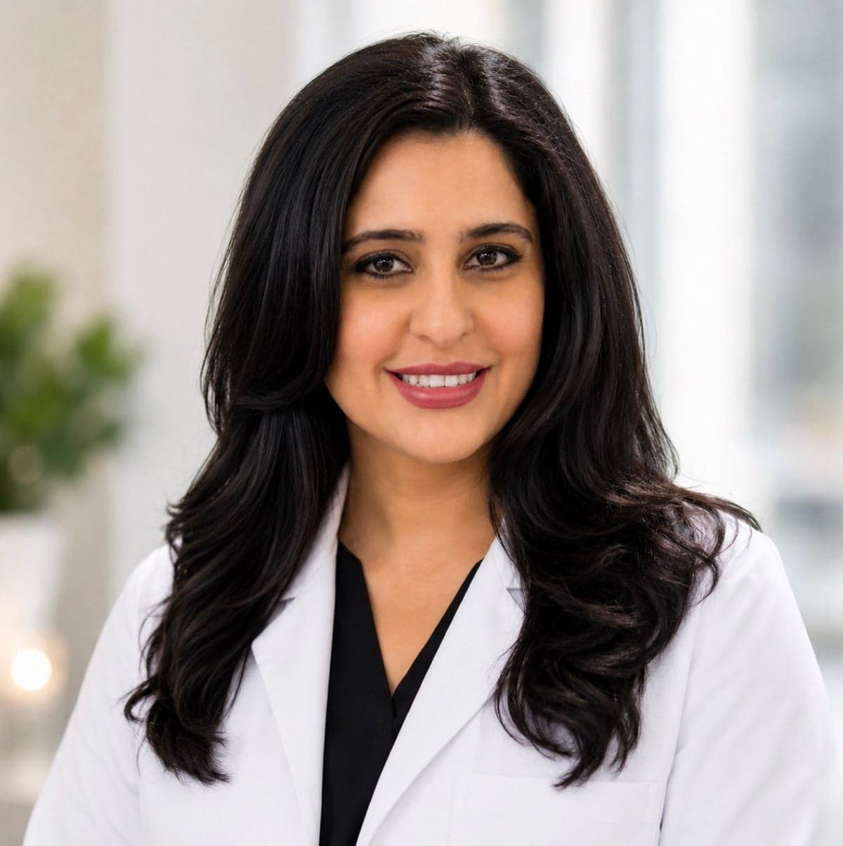 Dr. Tina Navarifar in a white clinic coat